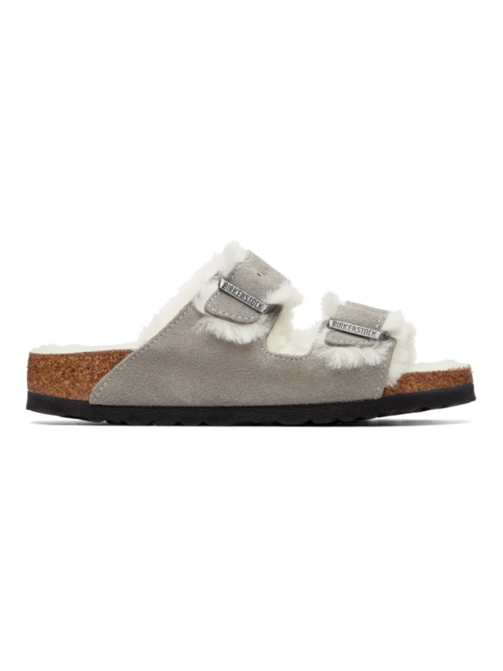 Birkenstock Arizona Shearling Sandals, Stone Coin, Size EU 38 US 7/7.5 Narrow